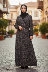 BAĞLAMALI MODEL PAMUK VİSKON NAMAZ ELBİSESİ