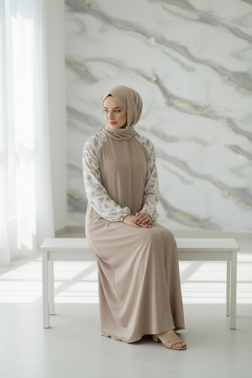 MEDİNE İPEĞİ FERMUARLI MODEL FERACE