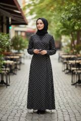 PAMUK VİSKON BAĞLAMALI MODEL NAMAZ ELBİSESİ