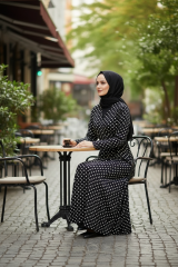 PAMUK VİSKON BAĞLAMALI MODEL NAMAZ ELBİSESİ