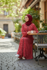 PAMUK VİSKON FERMUARLI MODEL NAMAZ ELBİSESİ