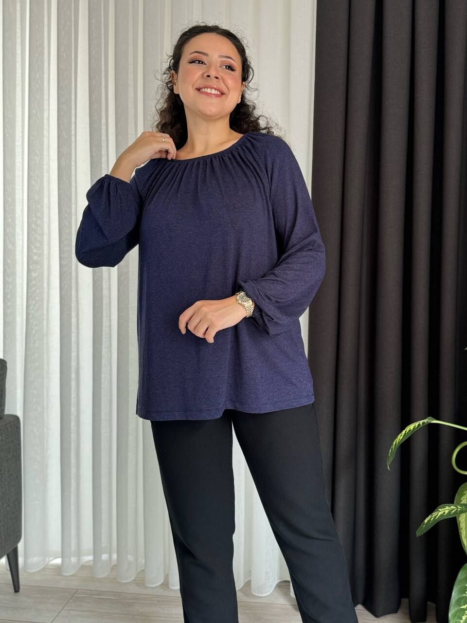 PAMUKLU ESNEK PENYE BLUZ