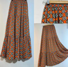 PAMUKLU VİSKON KUMAŞ LASTİKLİ YAZLIK ETEK