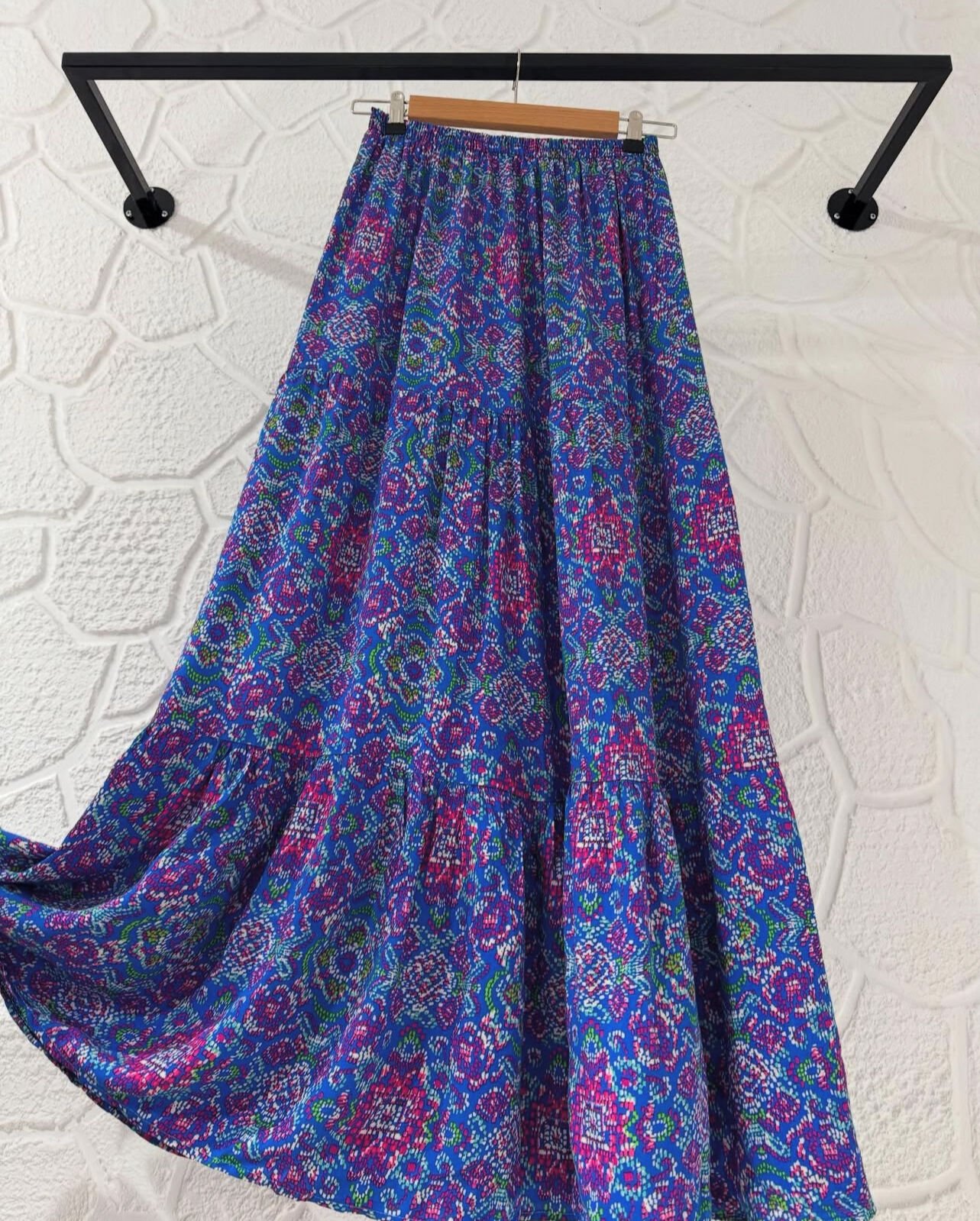 PAMUKLU VİSKON LASTİKLİ YAZLIK ETEK