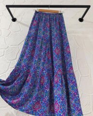 PAMUKLU VİSKON LASTİKLİ YAZLIK ETEK