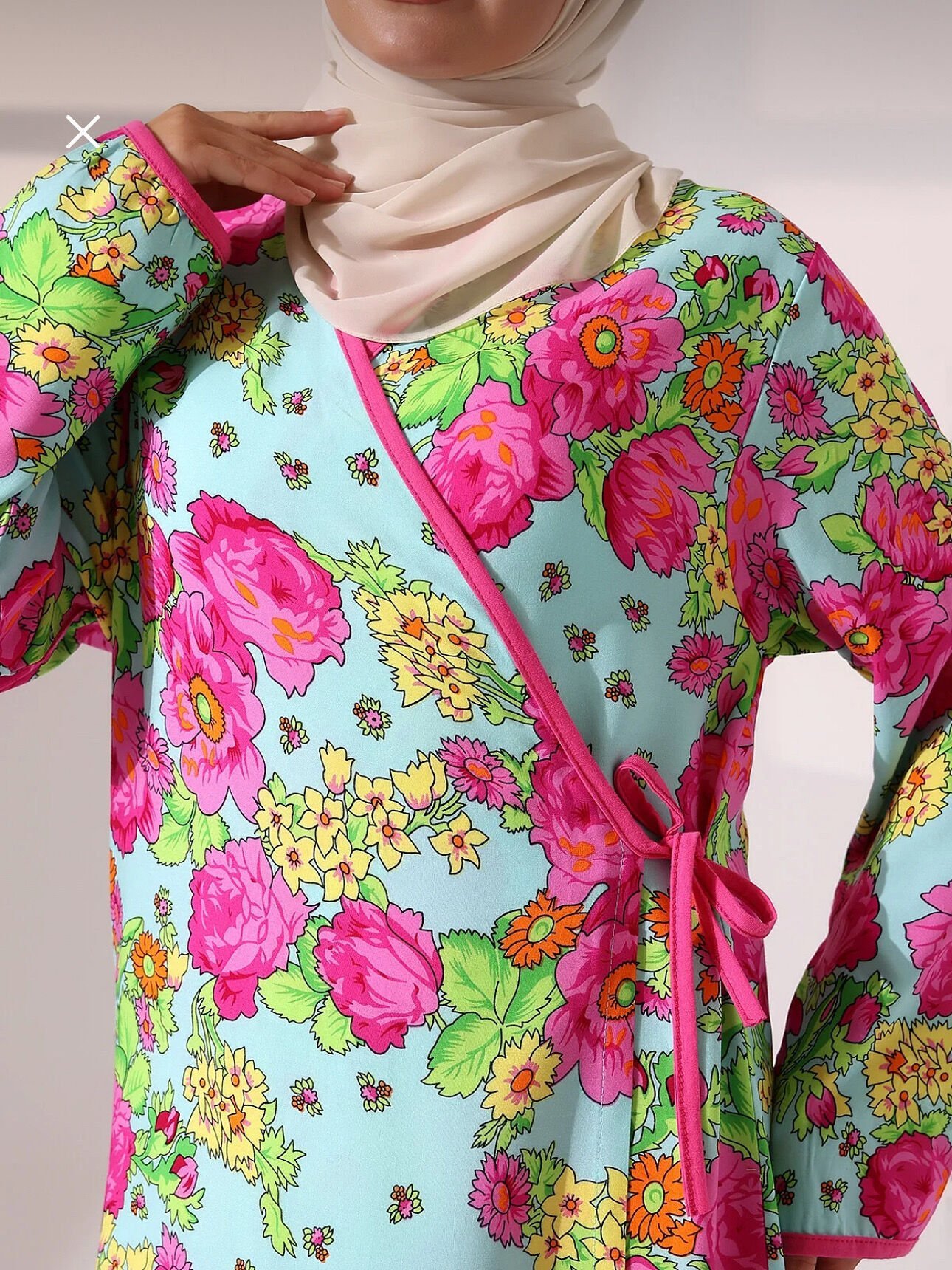 PAMUK VİSKON BAĞLAMALI MODEL NAMAZ ELBİSESİ