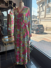 PAMUK VİSKON BAĞLAMALI MODEL NAMAZ ELBİSESİ