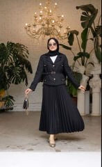 PİLİSE ETEKLİ CEKET TAKIM