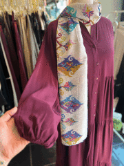 PAMUK VİSKON KUMAŞ KAT KAT MODEL ELBİSE