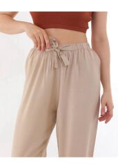 PAMUK VİSKON KUMAŞ LASTİKLİ PANTOLON