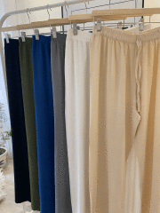 PAMUK VİSKON KUMAŞ LASTİKLİ PANTOLON