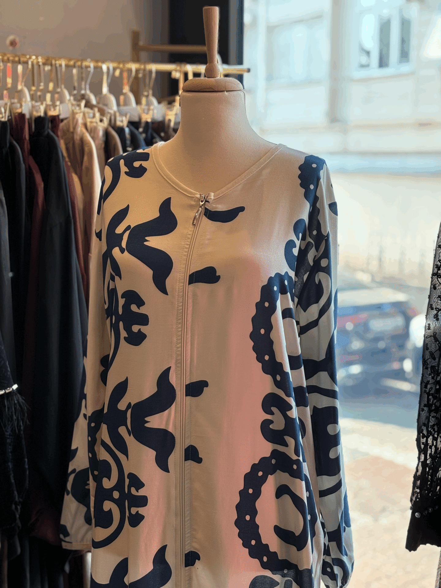 PAMUK VİSKON FERMUARLI MODEL NAMAZ ELBİSESİ-FERACE