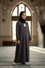 PAMUK VİSKON FERMUARLI MODEL ÇOCUK NAMAZ ELBİSESİ