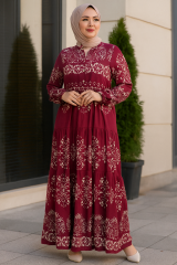 PAMUK VİSKON KAT KAT MODEL VİSKON ELBİSE