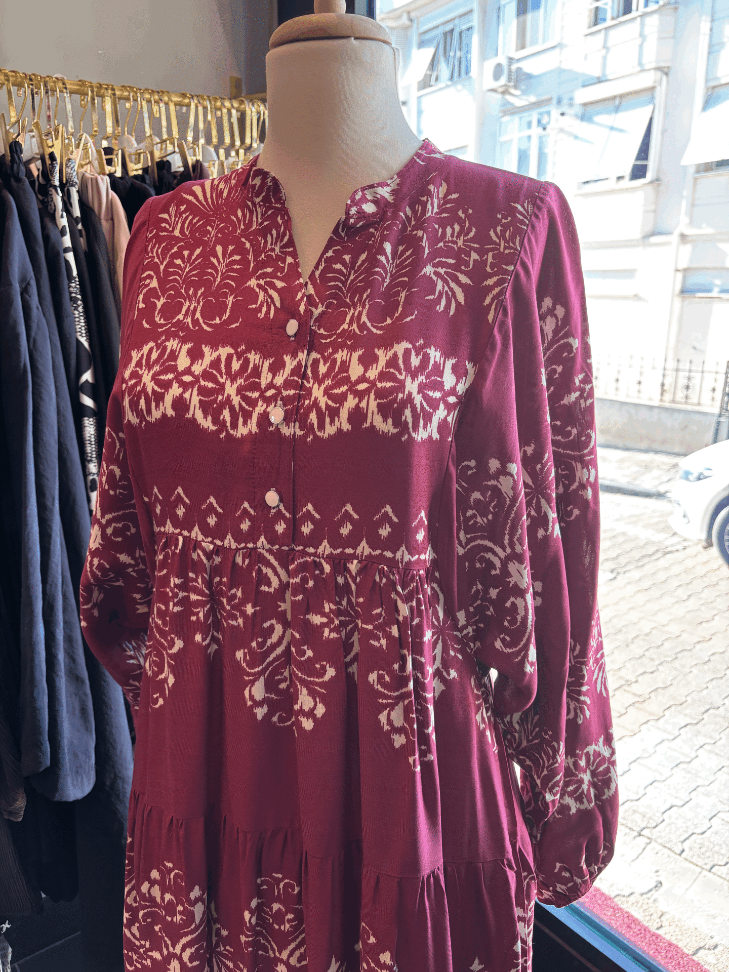 PAMUK VİSKON KAT KAT MODEL VİSKON ELBİSE