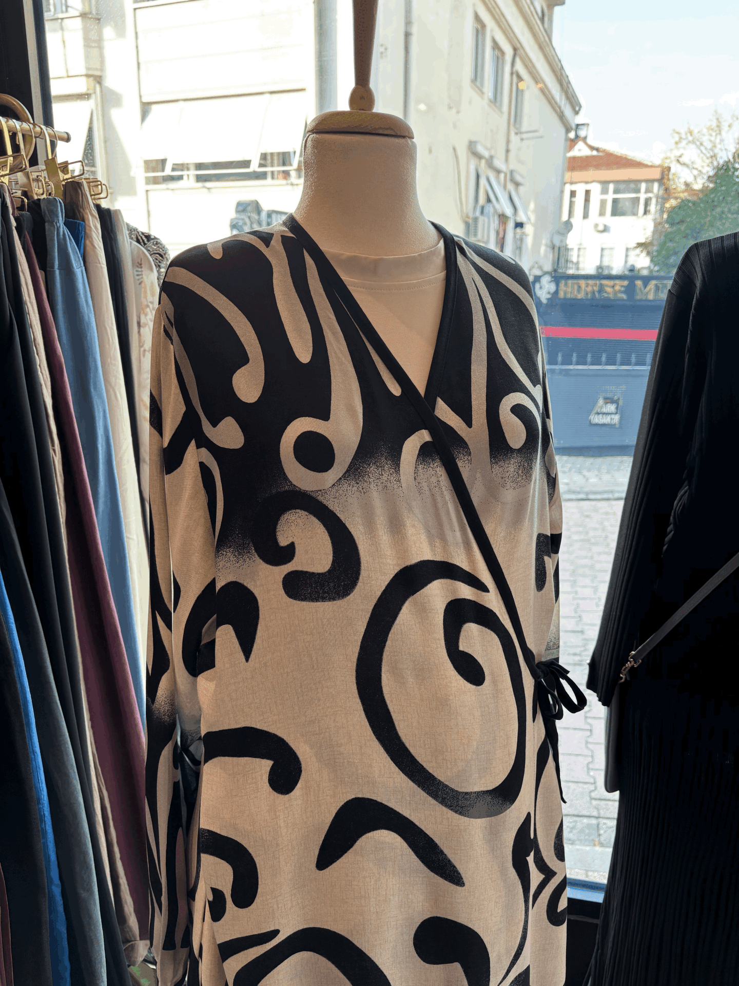 PAMUK VİSKON BAĞLAMALI MODEL NAMAZ ELBİSESİ