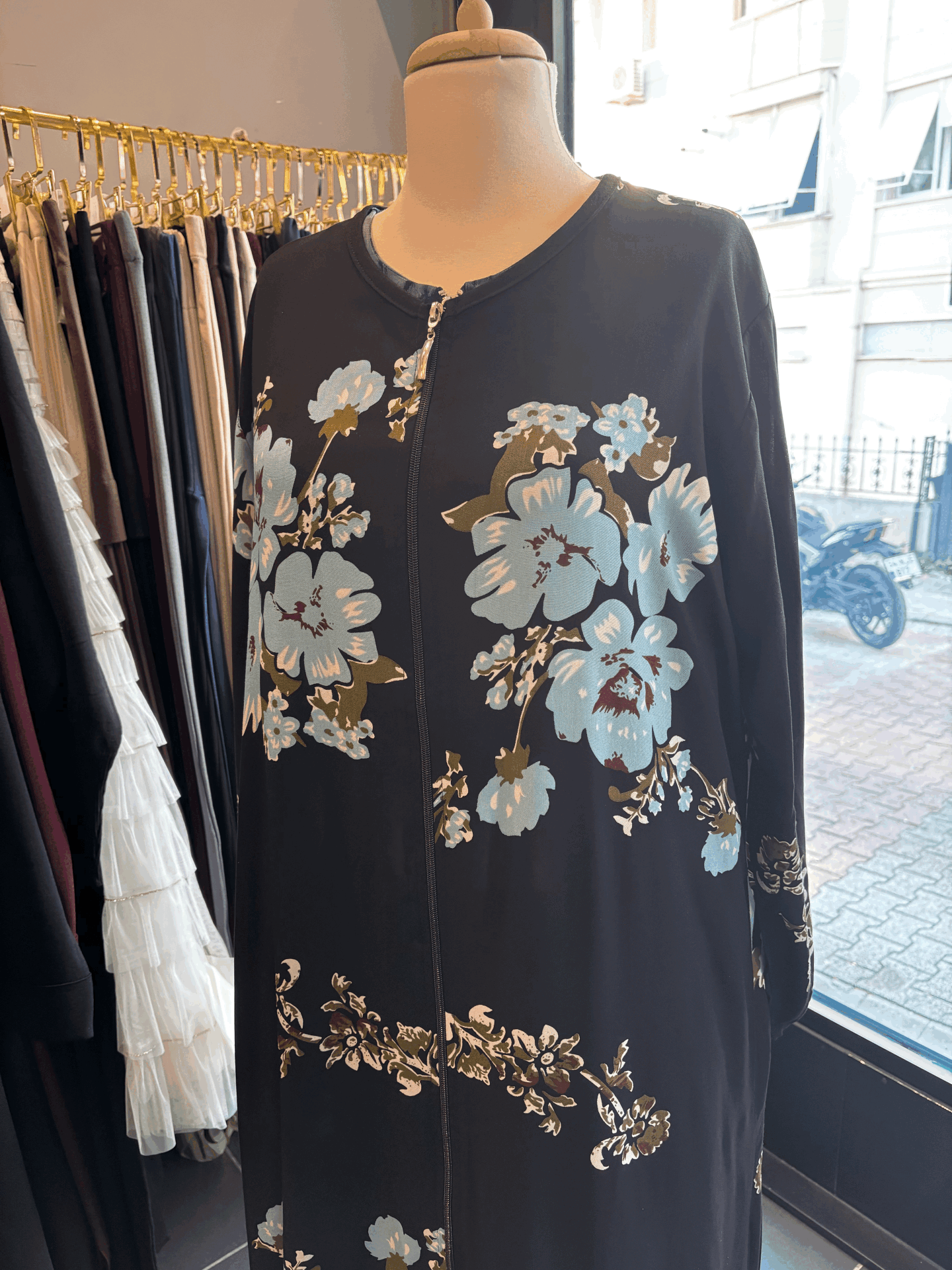 PAMUK VİSKON FERMUARLI MODEL NAMAZ ELBİSESİ