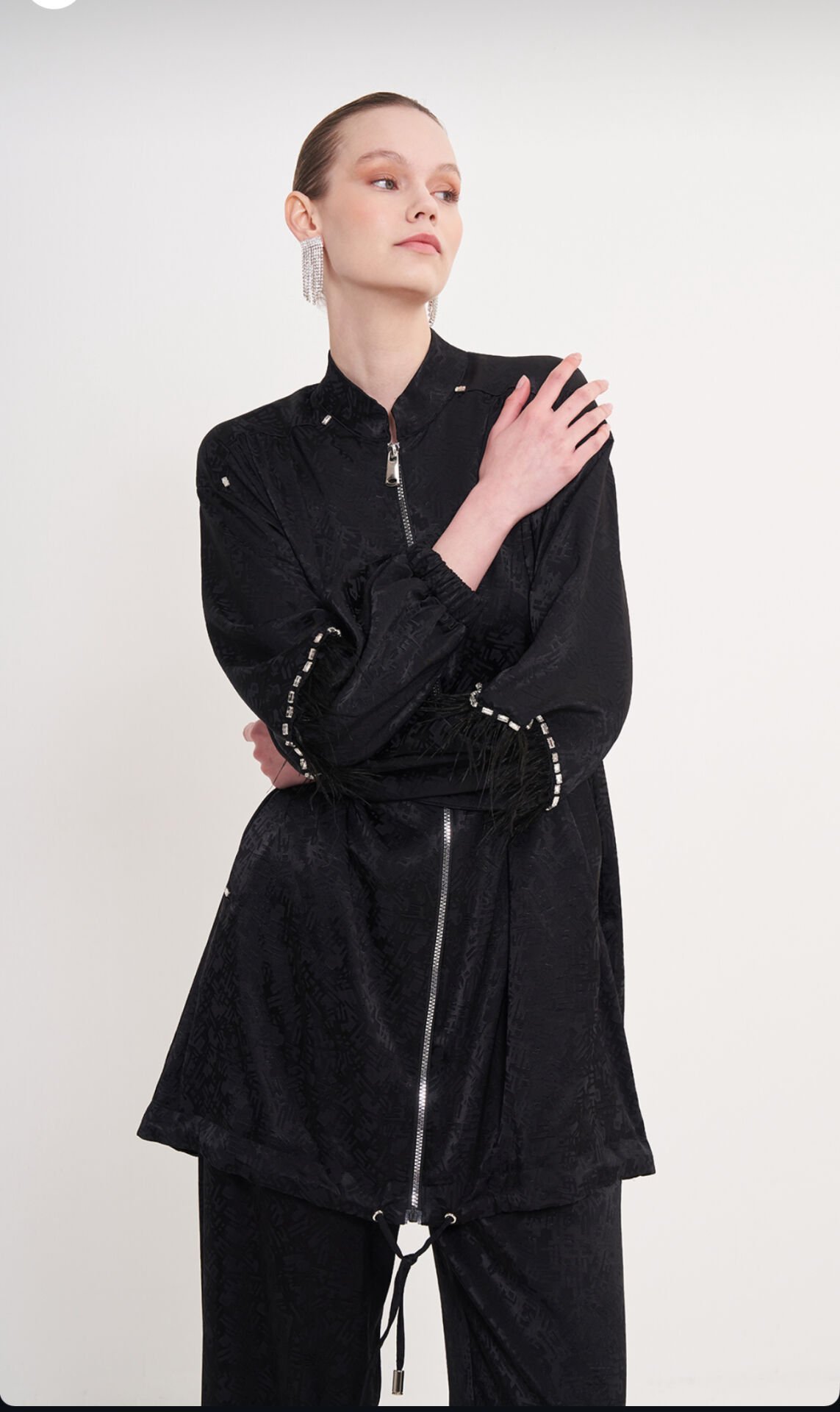 ETRUCCİ İPEK SATEN PANTOLONLU TAKIM