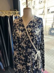 PENYE KUMAŞ BAĞLAMALI MODEL NAMAZ ELBİSESİ