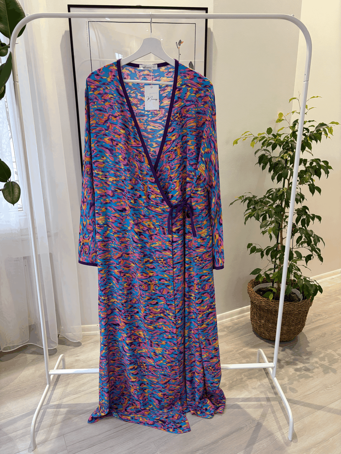 BAĞLAMALI MODEL NAMAZ ELBİSESİ